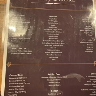 Wine, beer, and spirits