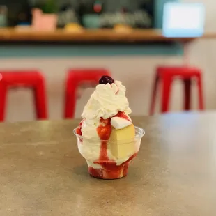 Stocks Strawberry  Shortcake Sundae