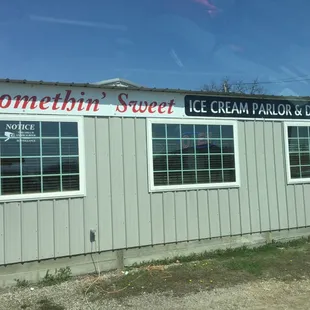 exterior of ice cream parlor