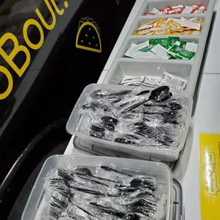 12/16/21: utensil and condiment spread