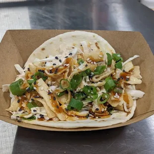 Teriyaki chicken taco