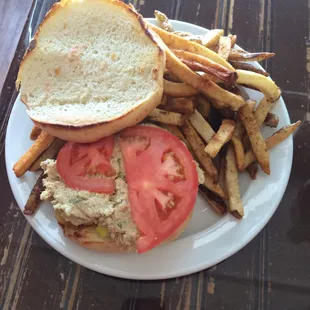 Virginia sandwich with smoked turkey and country ham salad spread!