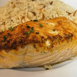 Salmon with rice