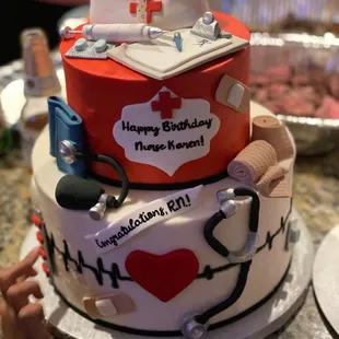 a birthday cake for a nurse