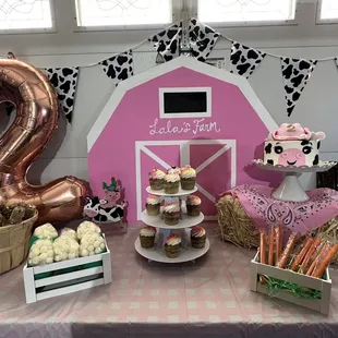 a farm themed birthday party