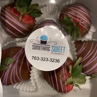 Chocolate covered strawberries.