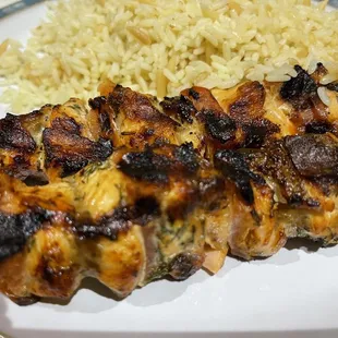 Grilled salmon skewers special