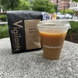 Natty Cheffe beans and drip coffee using the same beans