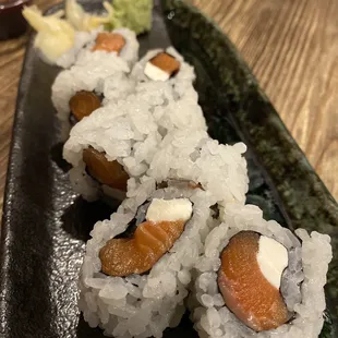 Salmon cream cheese roll