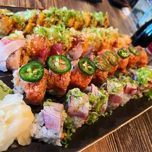 a variety of sushi on a plate