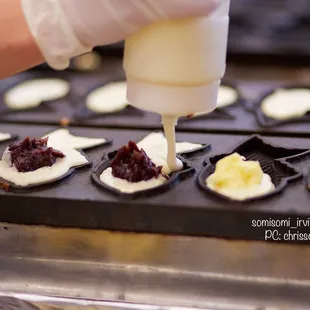 Red bean and custard Taiyaki