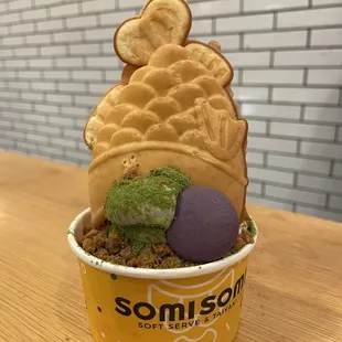 Ube Black Sesame Swirl