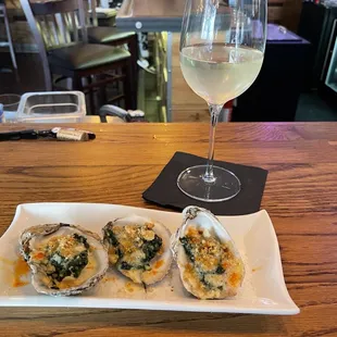 Special appetizer: oyster Rockefeller