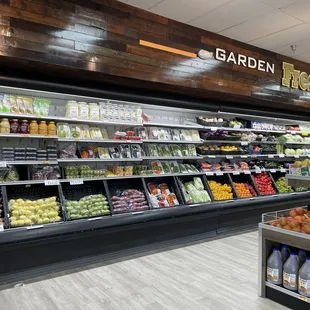 a display of fruits and vegetables