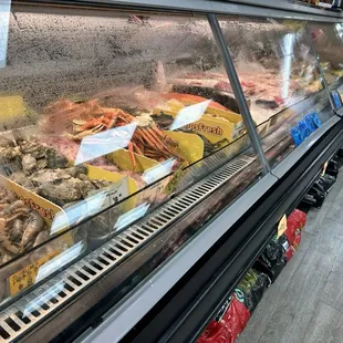 Seafood section.