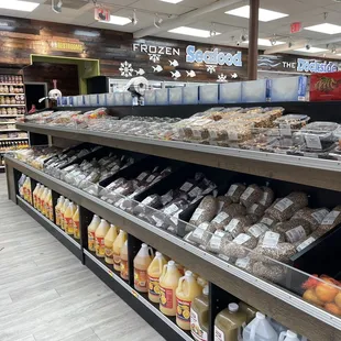 a variety of products on display