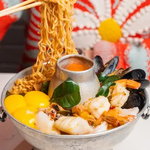 Fiery noodle soup