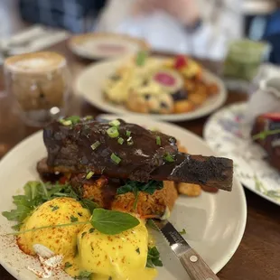 Korean short rib benedict