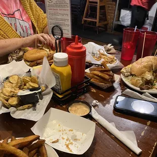 The appetizers and what the others ordered.