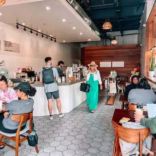 customers in a coffee shop