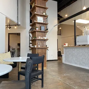 the interior of a coffee shop