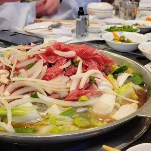 a plate of food on a table