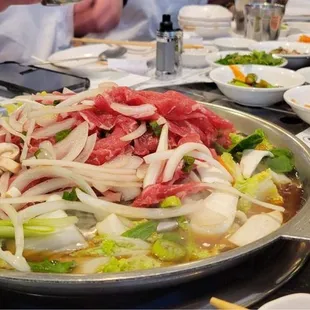 a plate of food on a table