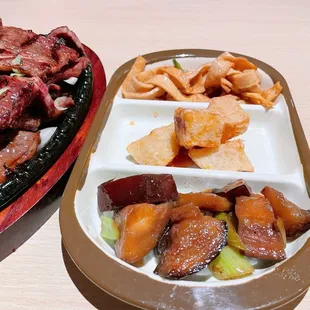 a variety of food items