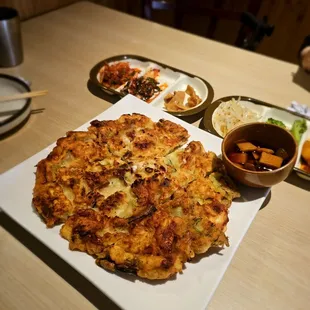 a plate of food on a table