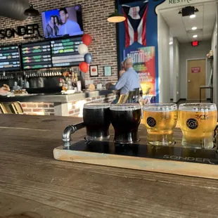 Flight in the taproom