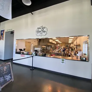 the inside of a restaurant