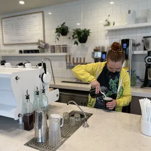 Velicity is an artisan barista.