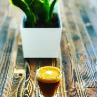 Almond milk flat white.