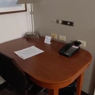 Desk area inside room