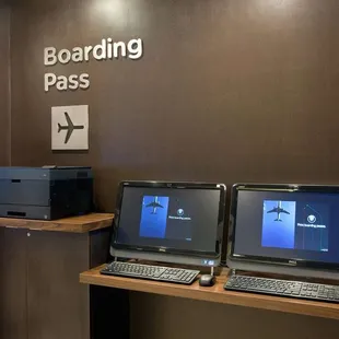 Boarding pass station