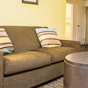 Separate living area with Sofa sleeper in the One-Bedroom Suite