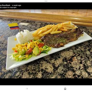 Colombian quizeen, yummy steak