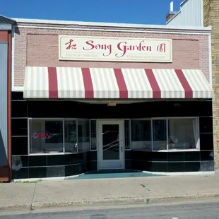 the front of the restaurant