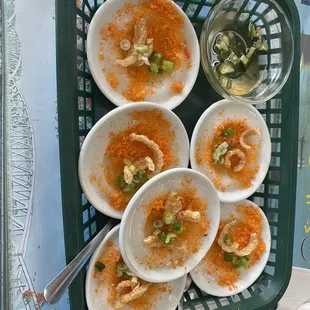 a tray of food on a table
