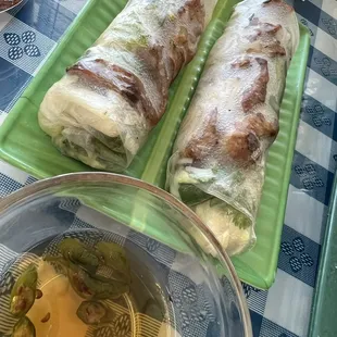 a plate of vietnamese food