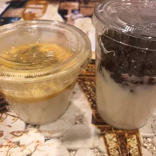 passion fruit and purple sticky rice yogurt