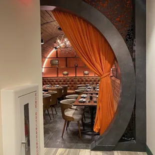 the entrance to the dining room