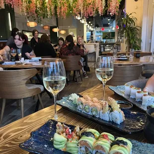 sushi and sashimi, outside