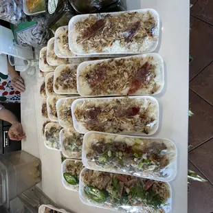 a variety of food items