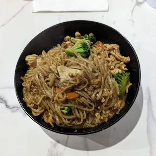 Chicken noodles. I forgot the name.