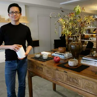 Founder Peter Luong and his brand new awesome tea place.
