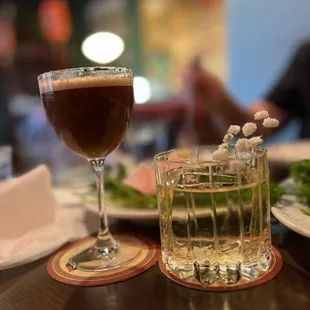 HK Milk Tea Punch (right) and Cafe Soirée (left)