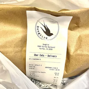 Delivery from Uber Eats