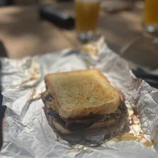 Fried bologna sandwich