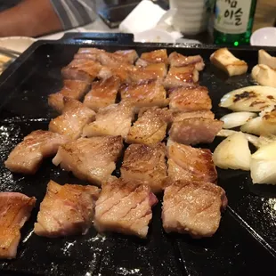 This place Sooo good  i wanted gopchang and pork, like korean style!  I will come back for gopchang every week !!